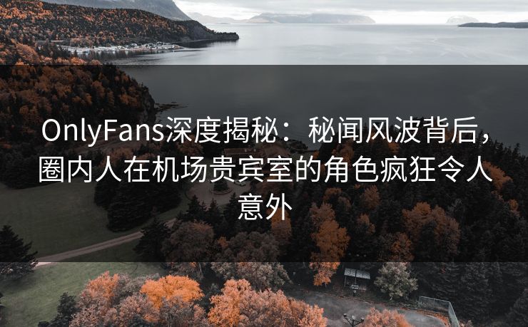 OnlyFans深度揭秘：秘闻风波背后，圈内人在机场贵宾室的角色疯狂令人意外